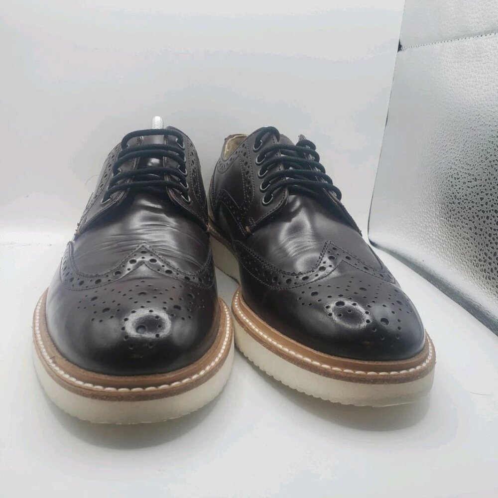 Men Ted Baker London Edling Wingtip Dress Up Shoes Leather Burgundy mens size 11 - Picture 4 of 7